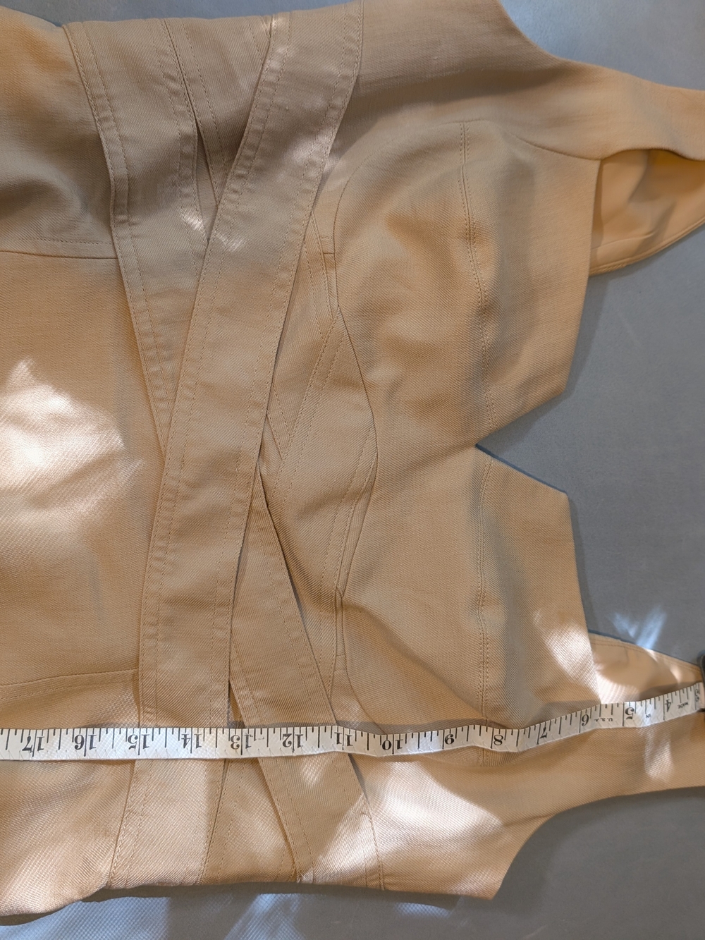 White House Black Market Tan Square-Neck Wrap-Detail Tank Top Matches Trousers - Picture 11 of 11